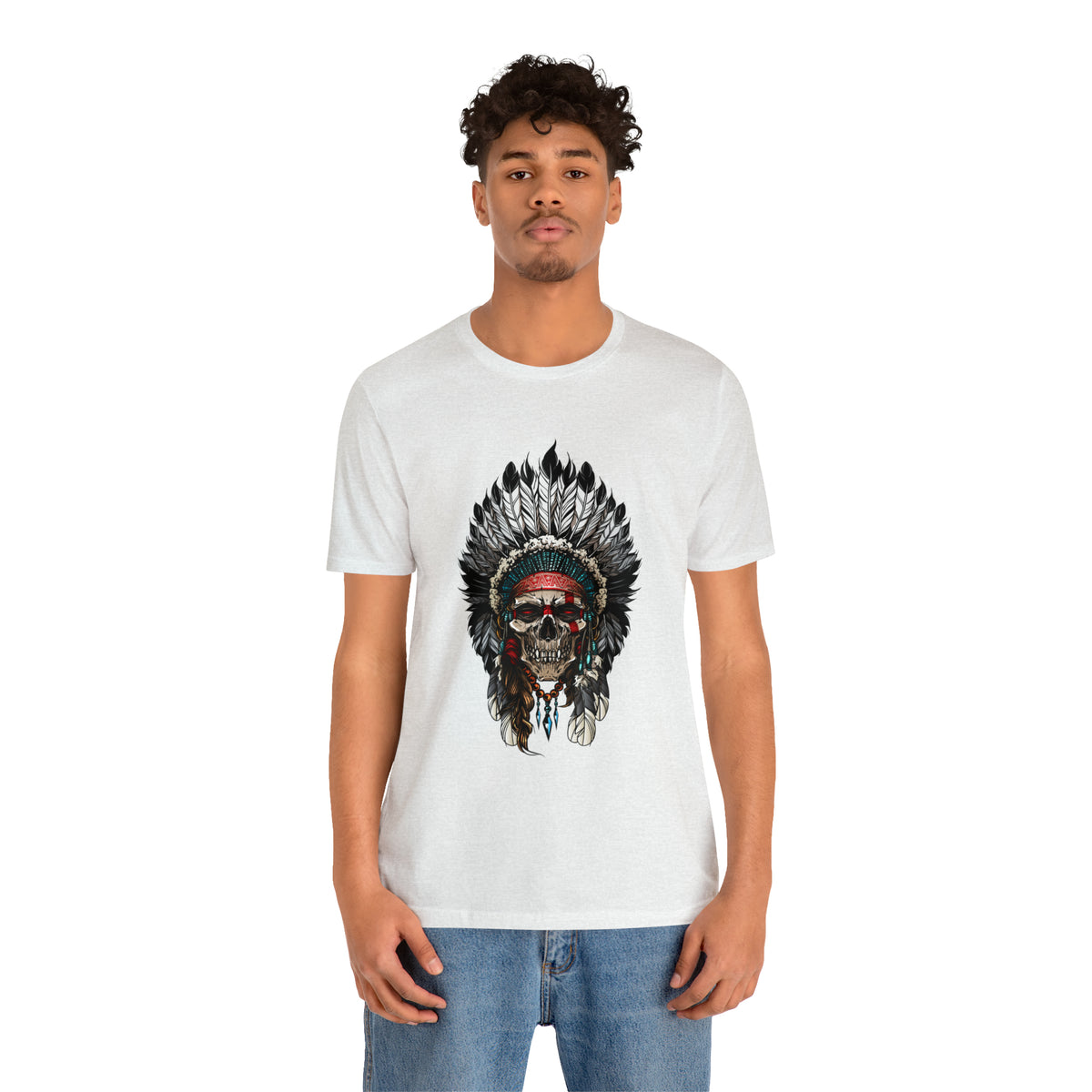 Native American Warrior T Shirt Design Unisex Jersey