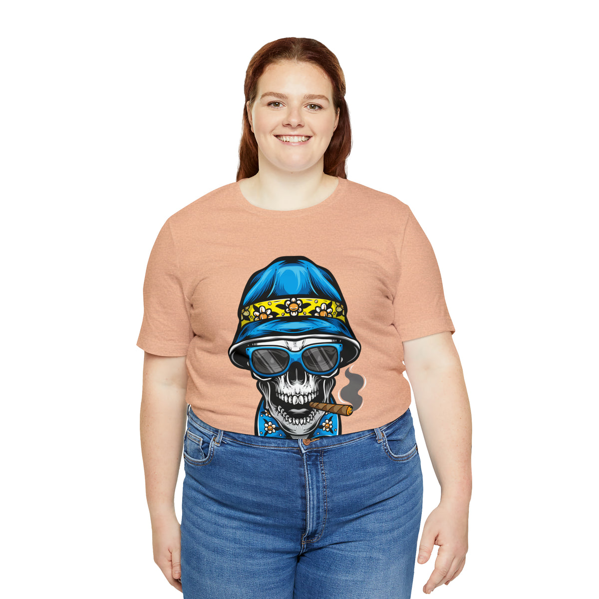 Cool Smoking Skull T Shirt Custom Design