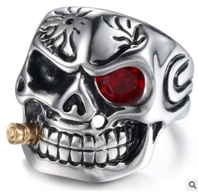 Skull Steel Ring Personalized Punk Men's Ring Jewelry