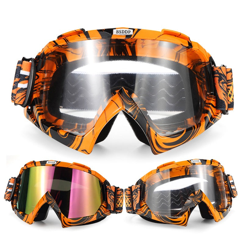 Motorcycle Riding Anti-fall Goggles Off-road Vehicle Racing Helmet Goggles Wind And Sand Ski Glasses