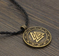 Viking Valknut Odin's Symbol Necklace - Norse Runes Amulet for Men