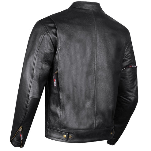 Men's Premium Buffalo Leather Biker Jacket – Armor-Ready