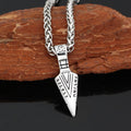 Nordic Viking Titanium Steel Pendant Rune Sword Necklace