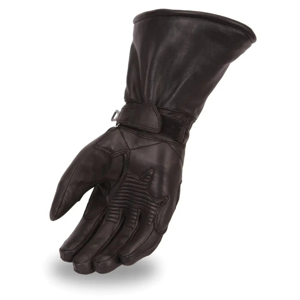 ﻿Enduro Men's Motorcycle Leather Gauntlet Men's Gauntlet First Manufacturing Company   