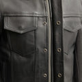 Kent Men's Motorcycle Leather Vest and Hoodie Garage Sale First Manufacturing Company   