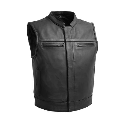 Lowrider Men's Motorcycle Leather Vest Men's Leather Vest First Manufacturing Company Black S