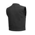 Lowside Black Men's Motorcycle Canvas Vest Men's Canvas Vests First Manufacturing Company   