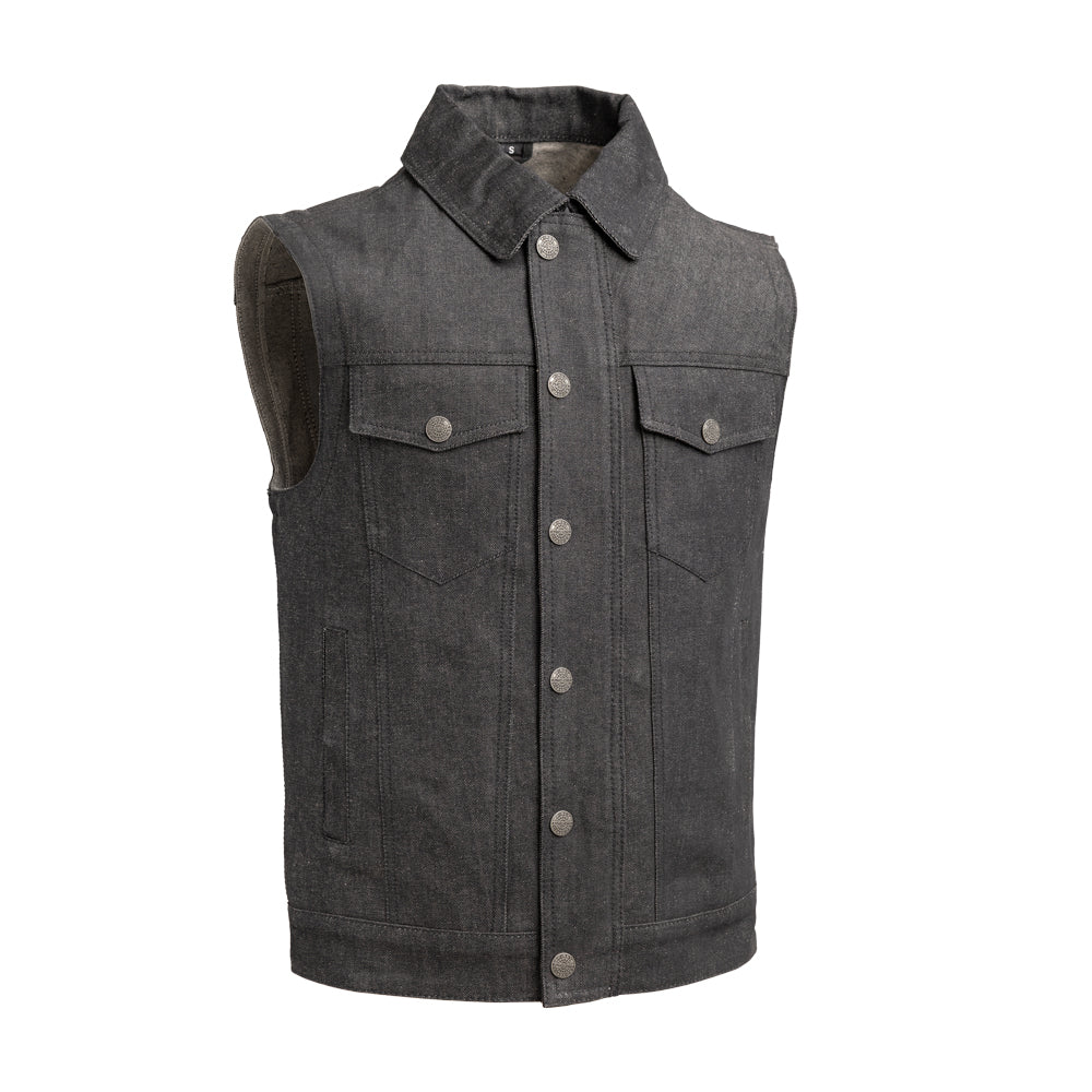 Rook - Vest Only - Men's Motorcycle Denim Vest Garage Sale First Manufacturing Company Grey XS