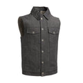 Rook - Vest Only - Men's Motorcycle Denim Vest Garage Sale First Manufacturing Company XS Grey 