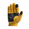 Roper DBL Palm Men's Motorcycle Leather Gloves Men's Gloves First Manufacturing Company Black Yellow XS 