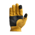 Roper DBL Palm Men's Motorcycle Leather Gloves Men's Gloves First Manufacturing Company Black Yellow XS 