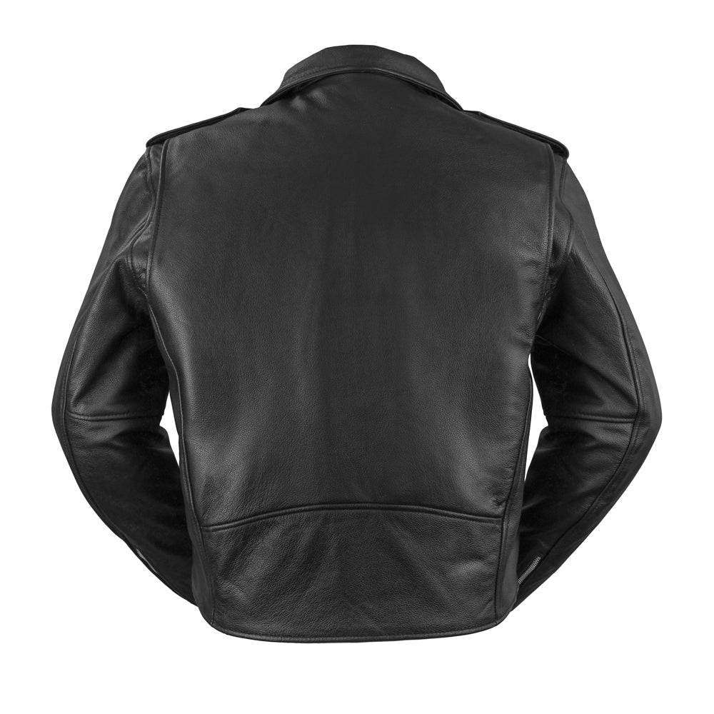 Superstar Men's Motorcycle Leather Jacket Men's Leather Jacket First Manufacturing Company