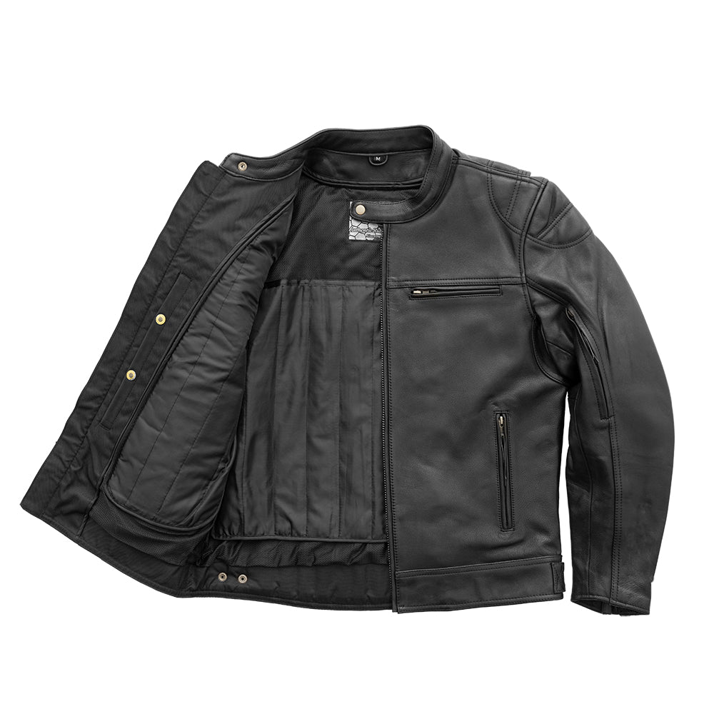 Top Performer Men's Motorcycle Leather Jacket Men's Leather Jacket First Manufacturing Company   