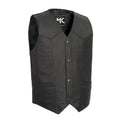 Top Shot Men's Motorcycle Western Style Leather Vest Men's Western Vest First Manufacturing Company S  