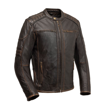 Men's Rider Club Leather Motorcycle Jacket