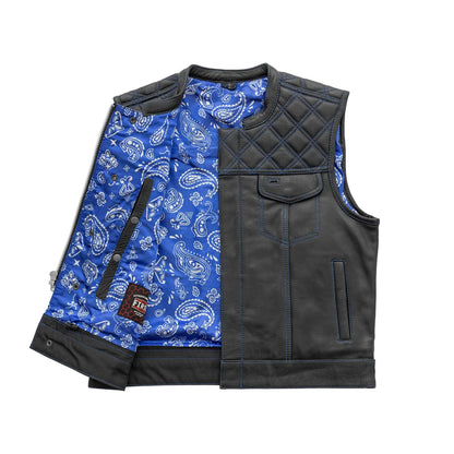 Upside Men's Club Style Leather Vest Men's Leather Vest First Manufacturing Company   