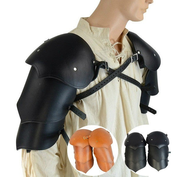 Leather Studded Shoulder Pads Men's Steampunk Gothic Armor