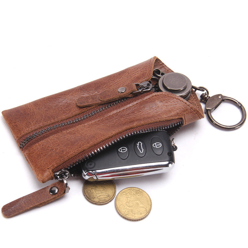 Leather car key bag
