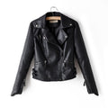 Irregular cuff motorcycle leather jacket - Zohastyle