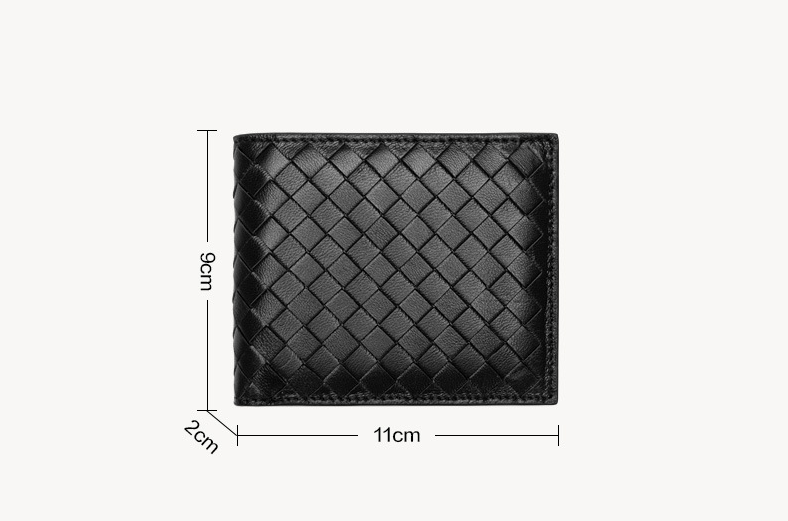 Leather woven wallet