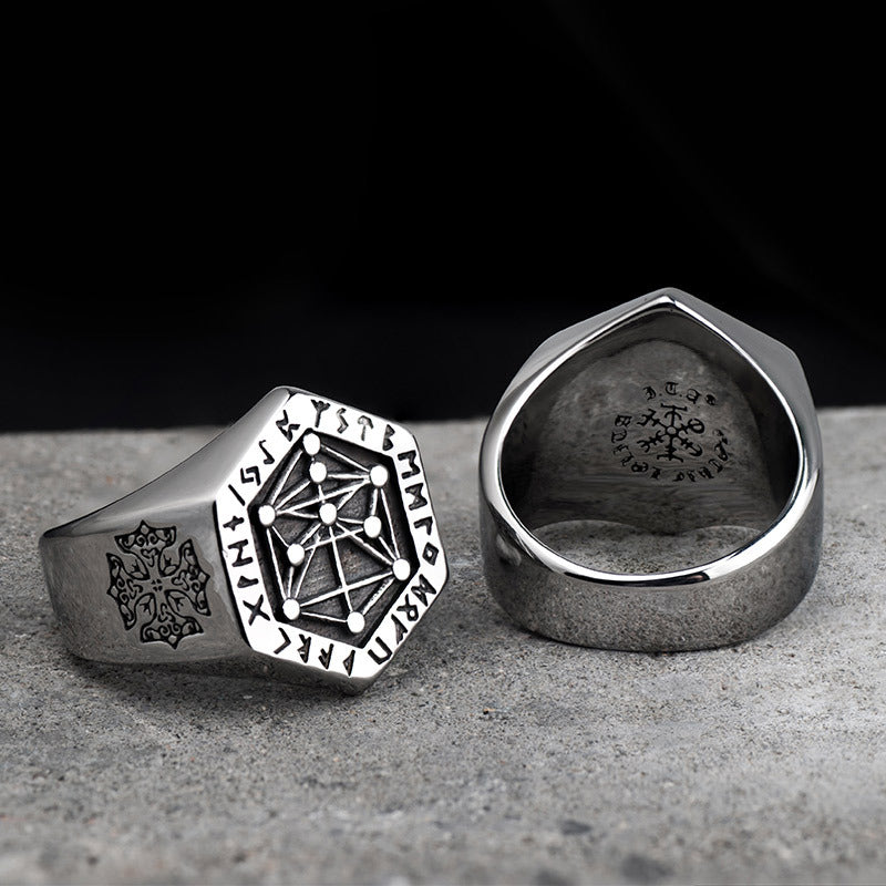 Nordic Viking ring for men
