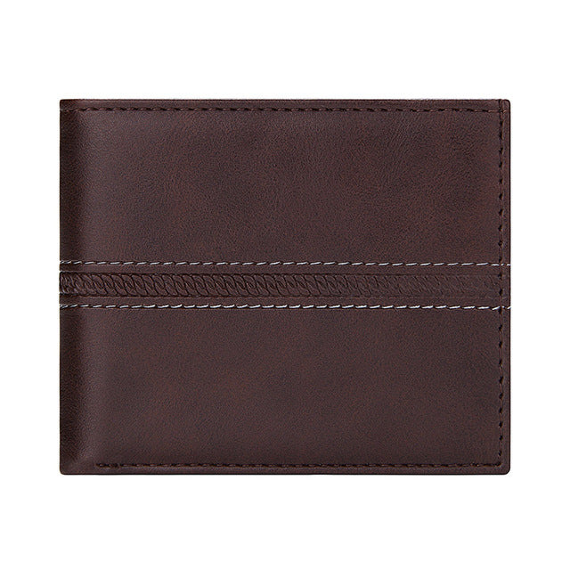 Short Men's Wallets Leather Small