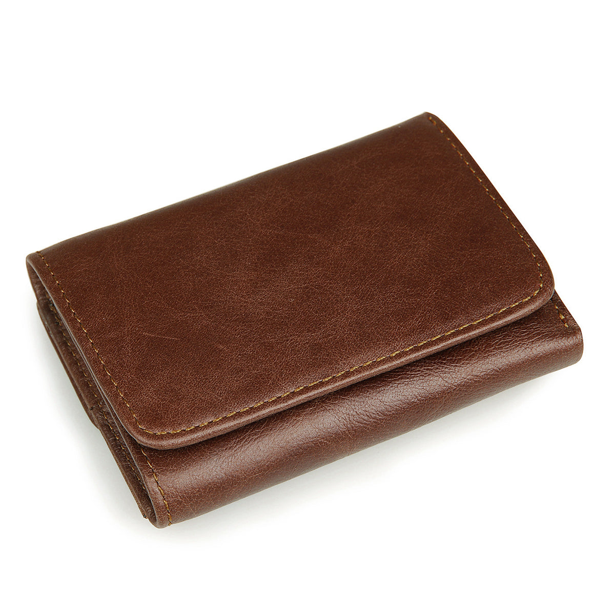 Short Retro Wallet, Shielding Wallet, Anti-Scanning Leather Wallet