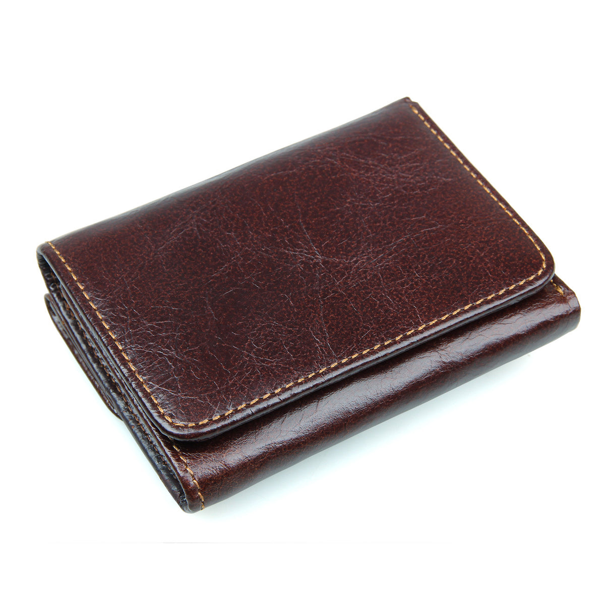 Short Retro Wallet, Shielding Wallet, Anti-Scanning Leather Wallet