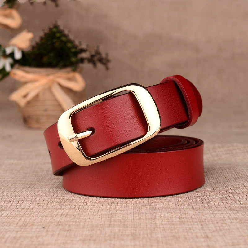 Ladies leather belt