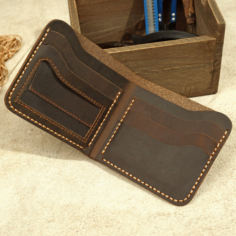 Men's handmade leather wallet