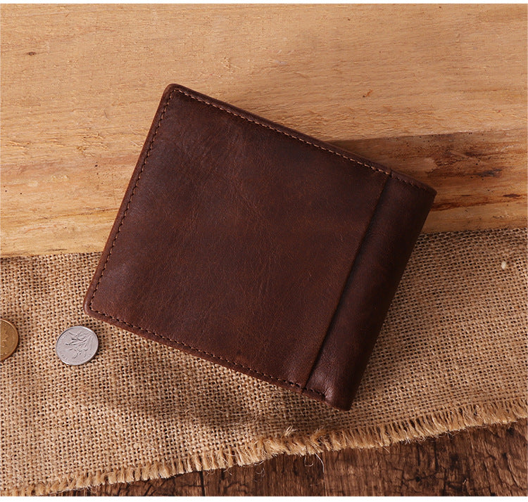 Antimagnetic leather men's wallet