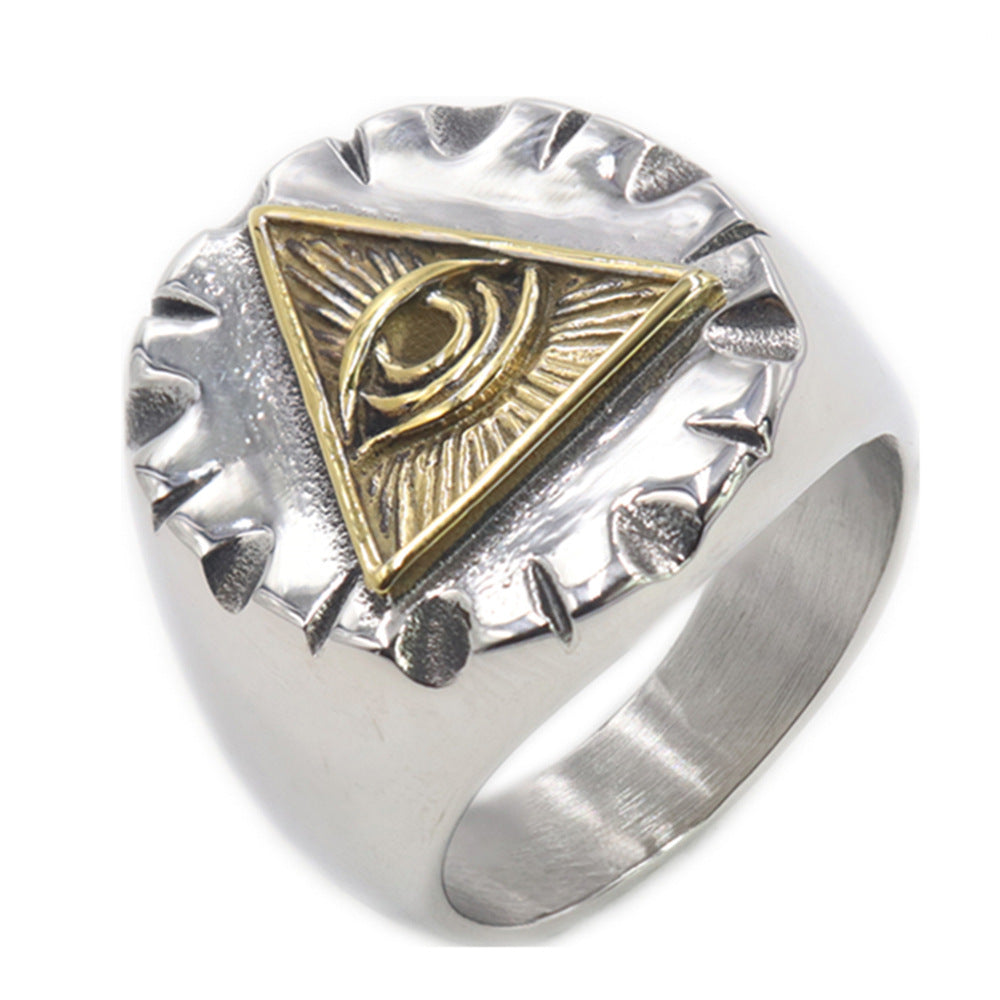 Titanium steel Viking ring for men