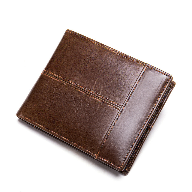 men's wallet genuine leather purse credit catrd holder short wallet