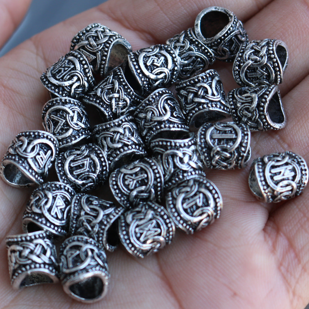A set of 24 Viking Rune bearded beads