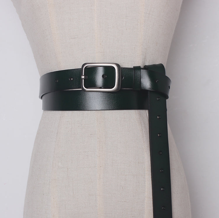 Soft leather suede leather belt