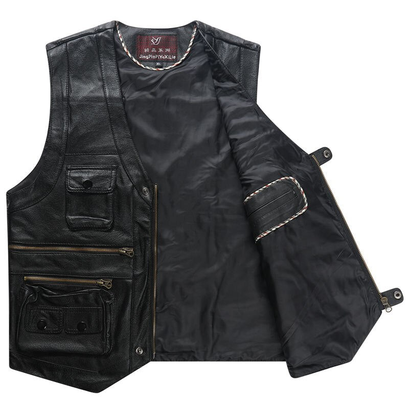 Men's leather vest - Zohastyle