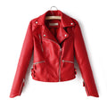 Irregular cuff motorcycle leather jacket - Zohastyle