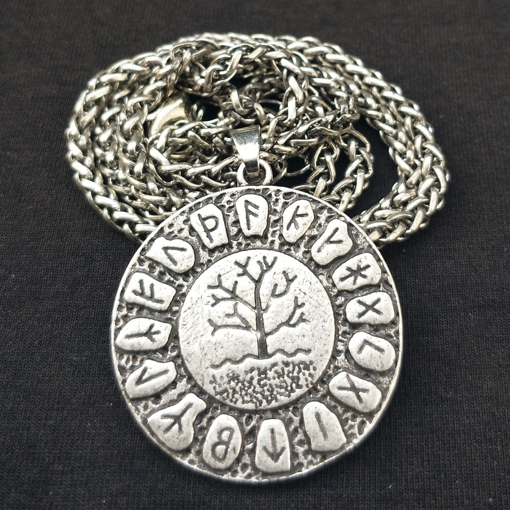 Viking Rune Necklace Tree of Life Pendant for Women