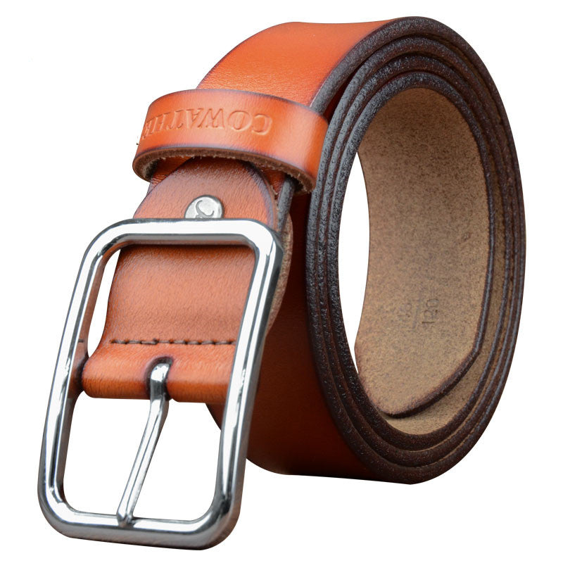 Men's leather business belt