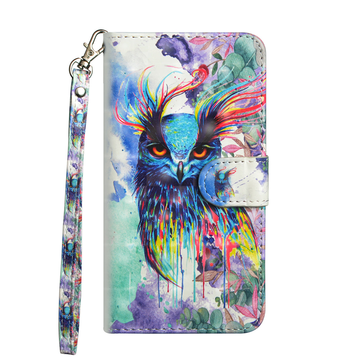 Card Flip Wallet Painted 3D Leather Phone Case