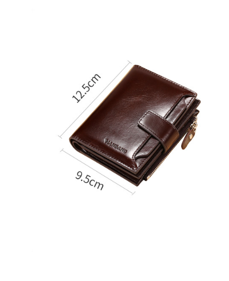 Men's leather wallet wallet card holder