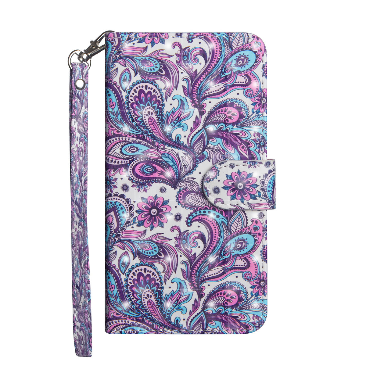 Card Flip Wallet Painted 3D Leather Phone Case