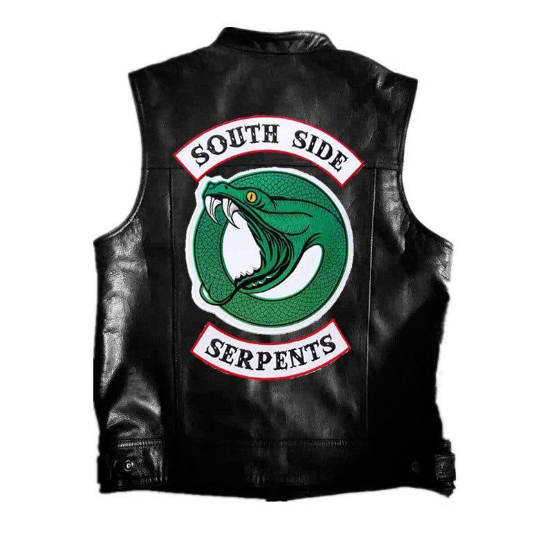 Men's patch leather vest - Zohastyle