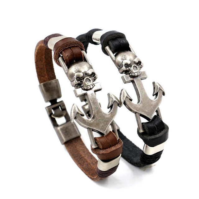 Men's leather bracelet bracelet