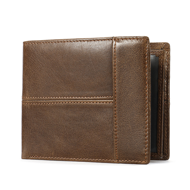 men's wallet genuine leather purse credit catrd holder short wallet