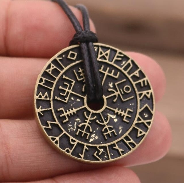 Hollow Viking Ethnic Style Rune Pendant Necklace