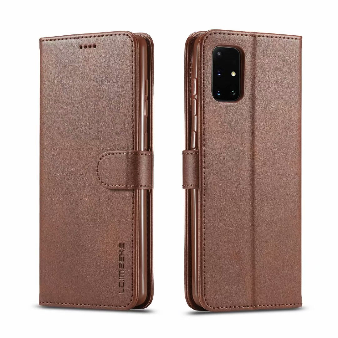 Leather Magnetic Calf Pattern Leather Case