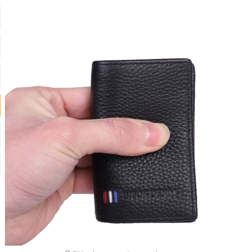Wallet men's short leather youth ultra-thin wallet genuine leather cross section student wallet