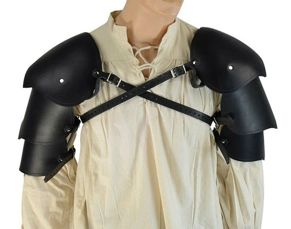 Leather Studded Shoulder Pads Men's Steampunk Gothic Armor - Zohastyle