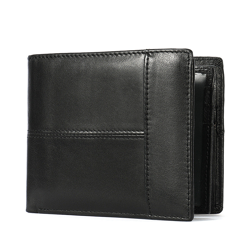 Anti-theft leather men's wallet